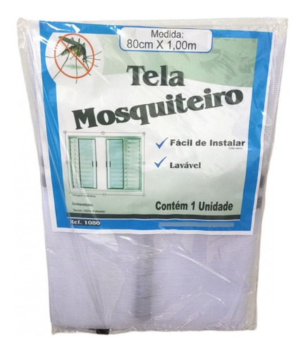 Tela Mosquiteiro Para Janelas 0,80x1,00 Auto Colante Lavável