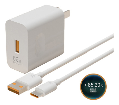 Cargador 66w Para Huawei Honor Tipo C Carga Súper Rápida 66w/40w/30w/20w/15w