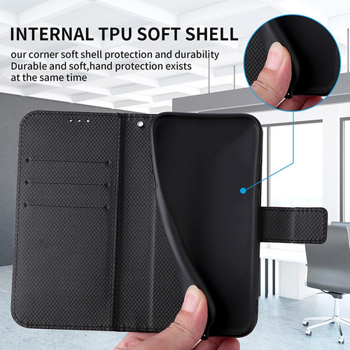Funda De Texturizada For Zte Blade V40 Smart Lujoso Flip