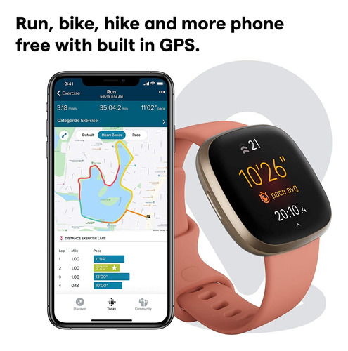 Reloj Inteligente Fitbit Versa 3 Salud Y Estado FĂsico Con G