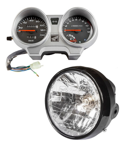 Imagem 1 de 6 de Kit Painel Cg 150 Sport + Farol Cg Titan 150 + Lampada