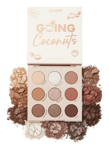 Paleta de sombras para olhos Colourpop Going Coconuts, 9 tons