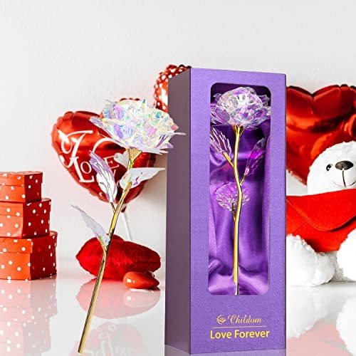 Rosa Artificial Childom Para San Valentin Arcoiris