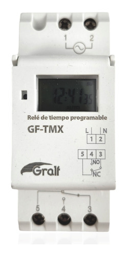 Timer Relé Tiempo Programable 1seg A 99hs 59min 20 Programas