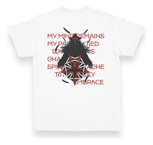 Camiseta Blanca Estampada Black Veil Brides Phantom