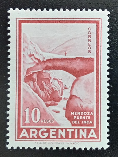 Argentina, Gj 1142 A Pte Inca 10p Satinado 1960 Mint L17259