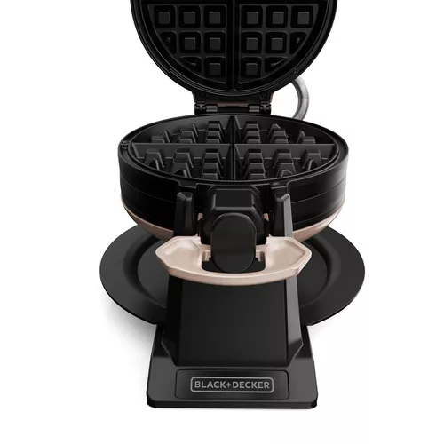 Waflera BLACK+DECKER Giratoria prepara 2 waffles a la vez