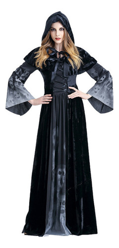 Disfraz De Morticia Addams, Vestido De Halloween Para Mujer