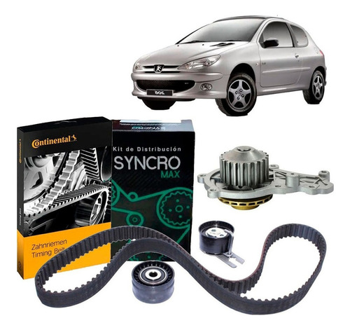 Kit Distribucion + Bomba Para Peugeot 206 1.4 Dv4td 2002-09