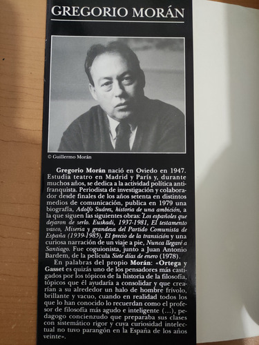 El Maestro En El Erial. Gregorio Morán. Ed. Tusquets