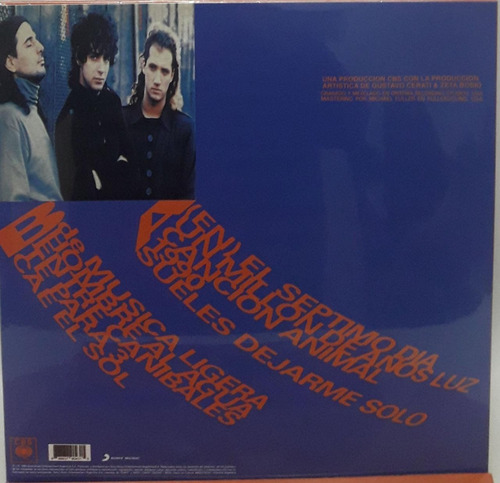 Vinilo Soda Stereo Cancion Animal Lp Nuevo Remast.2015