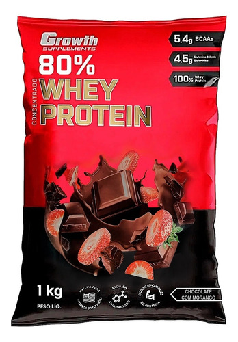 (top) Whey Protein Concentrado 80%(1kg) -growth Supplements