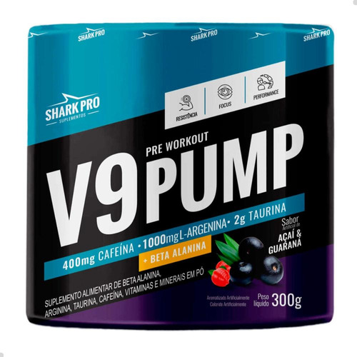 Pre Workout V9 Pump 300g Shark Pro