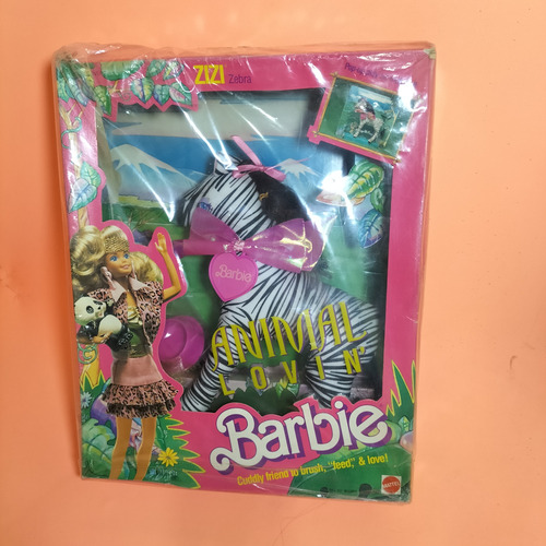 Zebra Zizi, Barbie Animal Lovin, Barbie Zoológico Año 1988 (Usado)