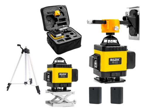 Nível Laser Verde 16 Linhas 4d 2 Baterias + Tripé 1,5 M