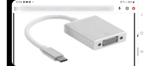 Adaptador Usb Tipo C A Vga Hembra Generico Nuevo