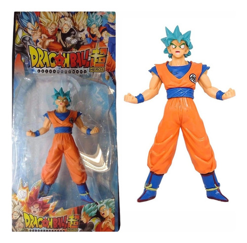 Muñeco Figura Dragon Ball Z Goku Ssj Fase Blue + Premium