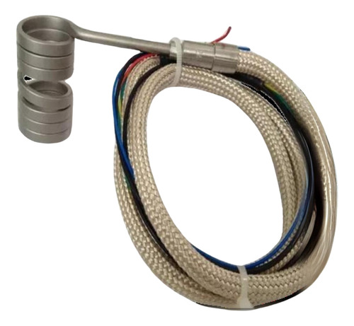 Resistência Microtubular 16x55mm 220v Cabo 1m Com Termopar J