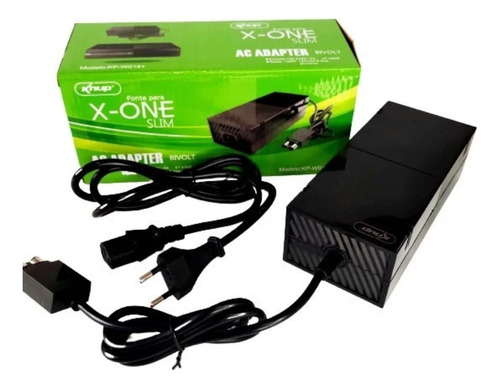 Fonte Compativel Xbox One 2 Pinos Bivolt + Cabo De Energia