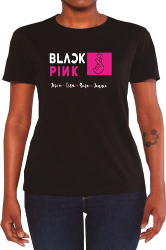 Polera Black Pink Corea Kawai Kpop  Lacombidelmemo 