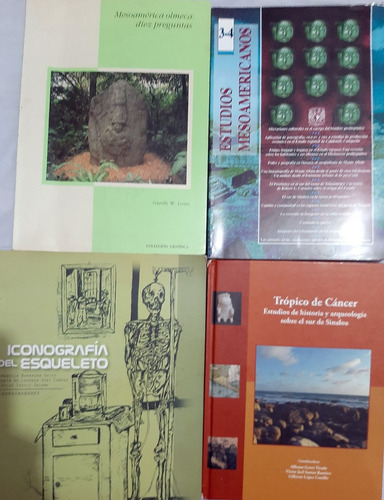 4 Libros Antropologia, Arqueologia Sinaloa Olmeca (Usado)