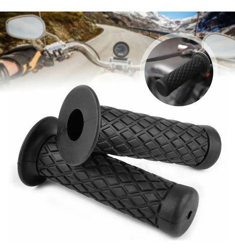 2 * Manillar De Goma Universal For Motocicleta 22 Mm 7/8