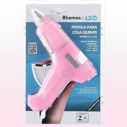 Pistola Hobby De Cola Quente G-250 17w Rosa