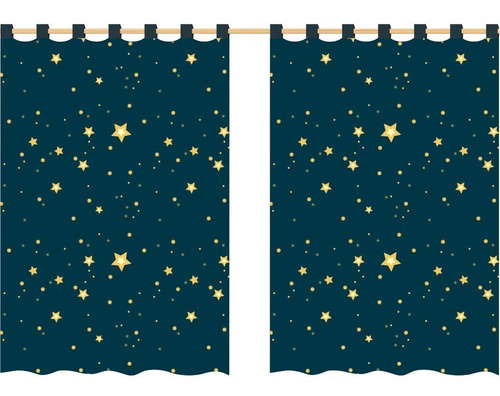 Cortina Decoração Quarto Estrelas Espaço Astronauta 280x200