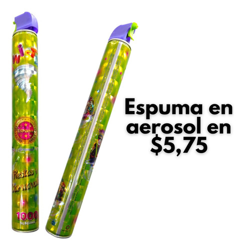 Espuma Aerosol 1000ml Para Serpentina Carnaval Fiesta