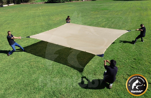 Imagen 5 de 10 de Malla Sombra 90% Raschel Beige De 7mx4m Reforzada