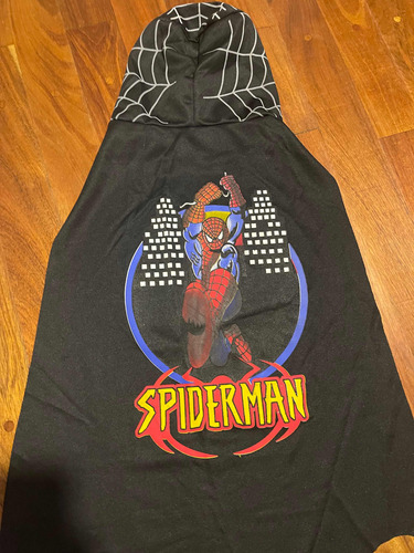 Capa De Spiderman Negro Para Niño