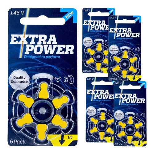 30 Baterias Tamanho 10 Auditivas Extra Power Widex Phonak 