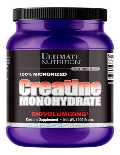 Creatina Monohidratada 1 Kg Ultimate Nutrition  Sin sabor