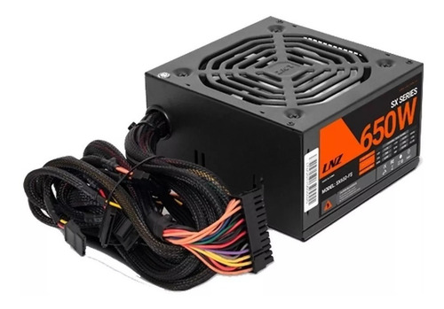 Fuente Pc Gamer 650 Watts Lnz Mallado Cooler 120mm 6 Pines