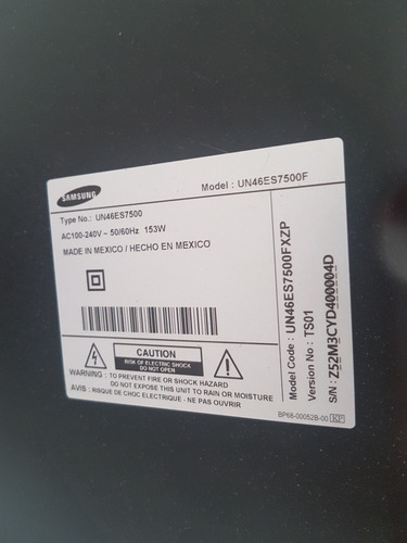 Imagen 10 de 10 de Televisor Led Samsung 46 Pulgadas Para Reparar O Repuestos
