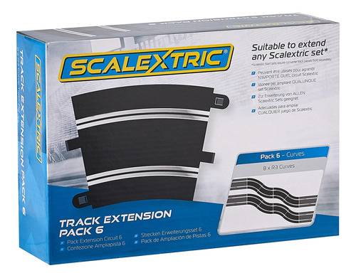 Scalextric Paquete De Extension 6 1:32 Radio De Escala 3 Cur