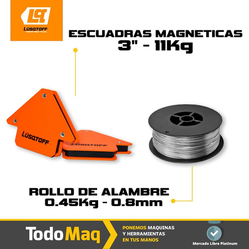 Imagen 7 de 9 de Soldadora Mig Lusqtoff Flux Mascara Alambre Escuadra Sml150