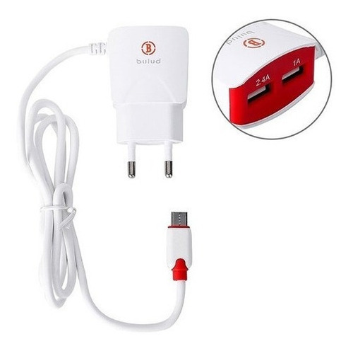 Cargador Tipo C Carga Rapida + 2 Usb Bulud 220v 2.4 Amp