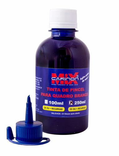 Kit 4 Pinceis + Tinta De 250ml + Cartucho Para Quadro Branco