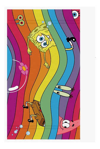 Quiubolee! Toalla Bob Esponja Arcoíris Multicolor Bob Esponja