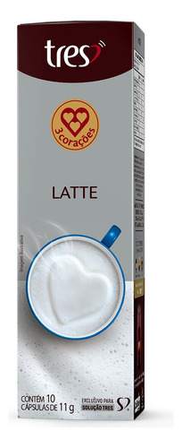 Cápsula Latte Leite Com Espuma Cremosa Cx 10 unidades Três Corações