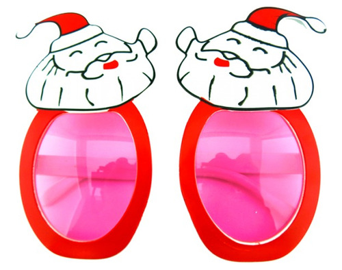 Gafas Desechables Para Fiestas * 2 Unidades, Papa Noel