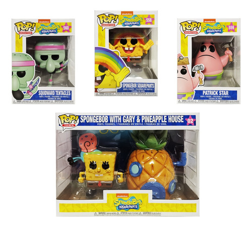 Bob Esponja 4 Funko Pop Colección Año 2019 Originales