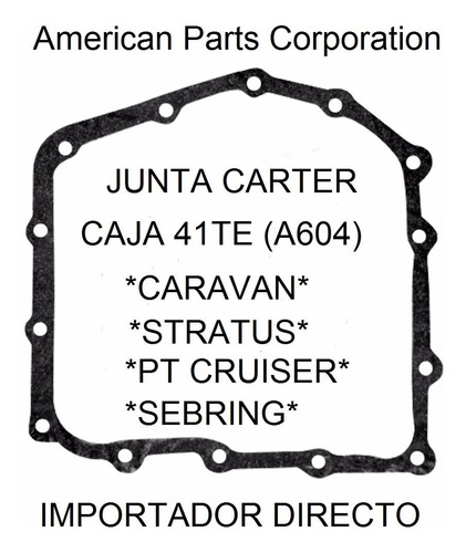 Junta Carter Caja Automática A604 Pt Cruiser,caravan,stratus