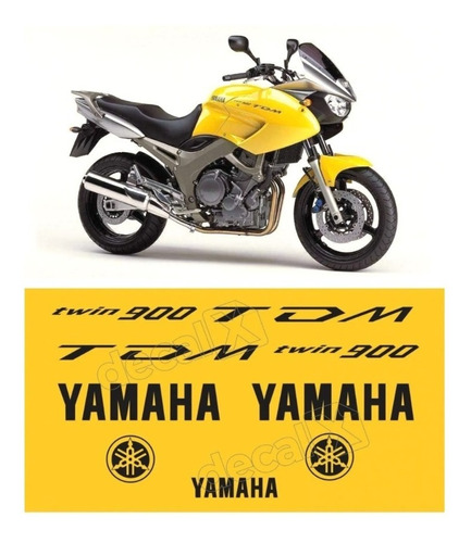 Kit De Adesivos Compatível Yamaha Tdm 900 Amarela Yhtdm90004