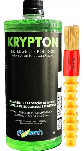 Krypton Detergente Desincrustante Pesado Para Metais 1l Kit