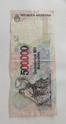 Argentina Billete 500 Mil Australes Bott:2902 (Usado)