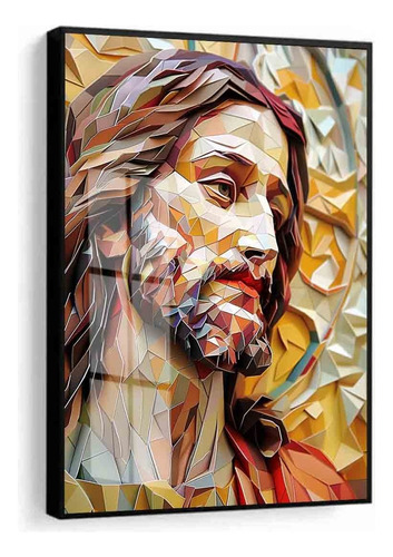 Quadro Decorativo Moderno Jesus Cristo Com Moldura E Vidro