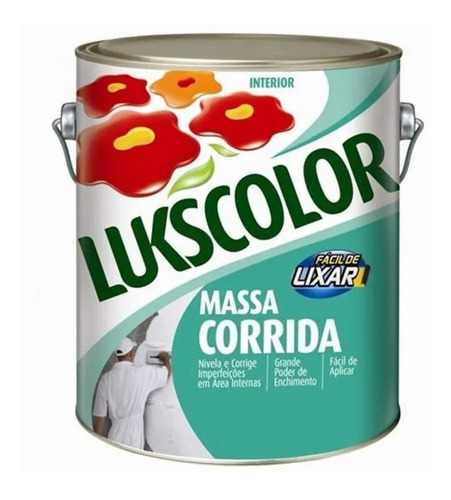 Massa Corrida Pva Interior Galão 3.6l Lukscolor 