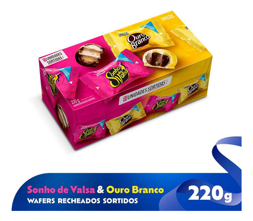 Caixa Bombom Sonho De Valsa E Ouro Branco Sortidos 220g